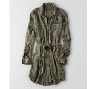 American eagle outfitters twill shirt dress